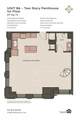 Floor plan for 2 beds, 2 baths, 1012 sqft