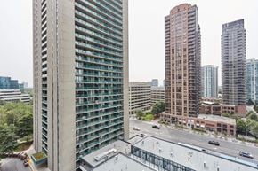 Toronto apartment for rent - a view of the city from the balcony of a high rise building