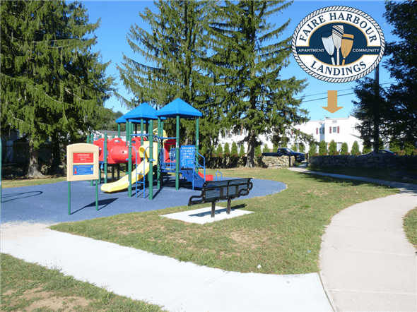 New London apartment for rent - a park with a playground and a picnic bench