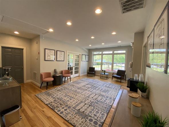 Kingston apartment for rent - a living room with a rug in the middle