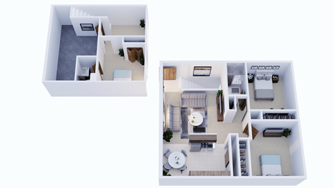 Floor plan for 3 beds, 2 baths, 1800 sqft