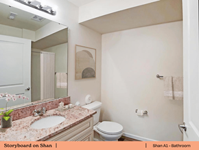 Belleville apartment for rent - a bathroom with a sink toilet and a mirror