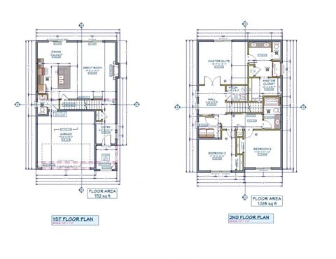 Floor plan for 3 beds, 2.5 baths, 1816 sqft
