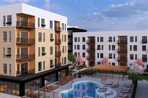 Omaha apartment for rent - Exterior Of Building at Parallel Apartments, Nebraska