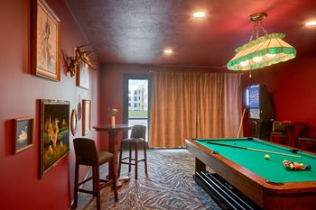 Clubroom with pool table