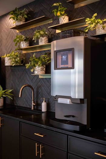 Complimentary coffee station