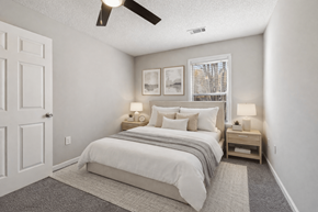 Columbia apartment for rent - Bedroom with furnishings at Avalon Place Columbia SC