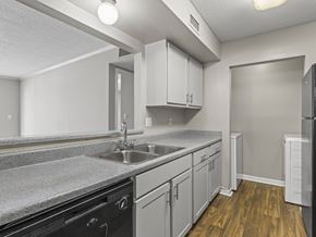 Montgomery apartment for rent - Kitchen with wood floors at Park at Meadow Ridge Montgomery AL
