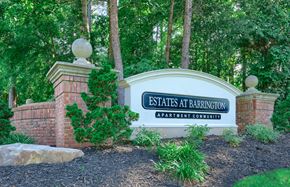 Macon apartment for rent - the sign at the entrance to estate at barrington apartments
