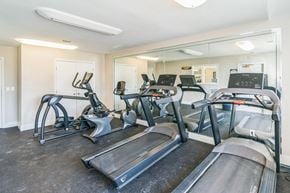 Port Huron apartment for rent - A gym with treadmills and elliptical machines.
