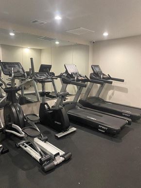 Lake Charles apartment for rent - a gym with treadmills and other exercise equipment in a building
