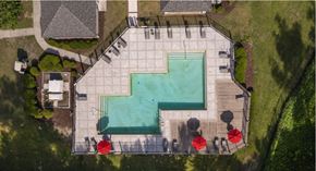 Augusta apartment for rent - arial view of a pool in a backyard