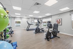 Columbus apartment for rent - Salem Village Fitness Room with treadmill and exercise bike