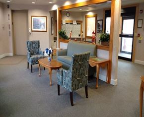 Wilkinsburg apartment for rent - A waiting room with two chairs and a sofa.