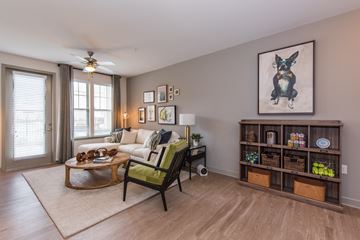 Williamsburg apartment for rent - a living room with a couch and a coffee table