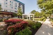 Glen Allen apartment for rent - Sidewalk at Flats at West Broad Village, Glen Allen, VA, 23060