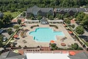 Glen Allen apartment for rent - Aerial View of Pool at Flats at West Broad Village, Glen Allen, VA