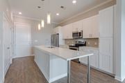 Chattanooga apartment for rent - A kitchen with white cabinets and a white island.