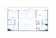 Floor plan for 2 beds, 2 baths, 1072 sqft