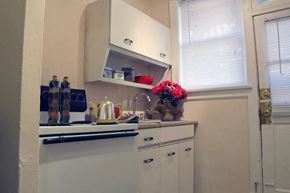 St. Louis apartment for rent - a kitchen with a sink and a window