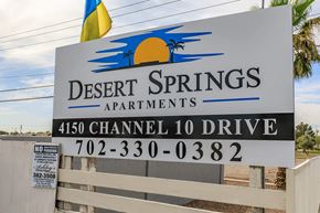 Las Vegas apartment for rent - a sign that reads desert springs apartments 4490 chanel 10 drive