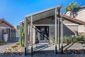 Las Vegas apartment for rent - a view of the front of a building with a glass door