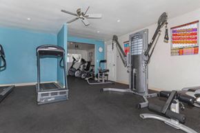San Diego apartment for rent - the gym is equipped with cardio equipment and weights