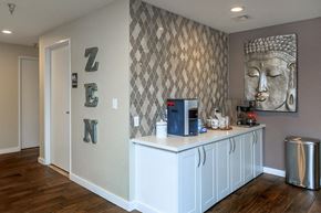 Phoenix apartment for rent - a kitchen with a counter and a coffee machine