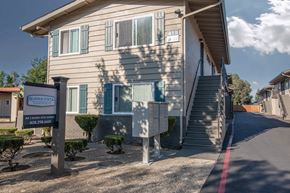 San Jose apartment for rent - Buena Vista's sign and resident mail area