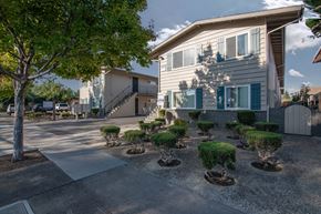 San Jose apartment for rent - Buena Vista Apartment building with a staircase to the second floor