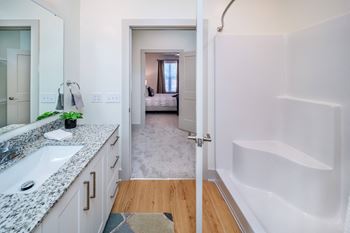 Showers with built-in seat*