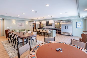 Resident social lounge and game room