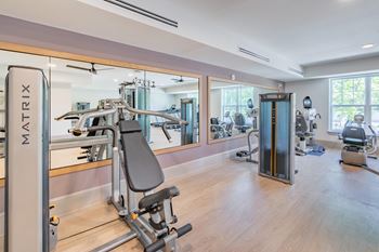 Fitness room with curated fitness classes