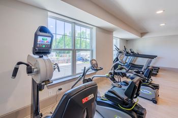 Fitness room with curated fitness classes