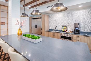Demonstration kitchen in social lounge