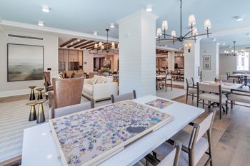 Clubroom with billiards and coffee bar