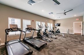 Cape Coral apartment for rent - a row of treadmills at Vantage Luxury Apartments in  Cape Coral, FL