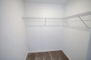 Columbus apartment for rent - An empty closet with shelving indmiller Pointe apartments in Columbus, Ohio