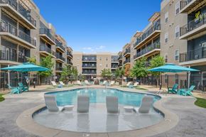 Indianapolis apartment for rent - a view of the pool at The Vue apartments in Indianapolis