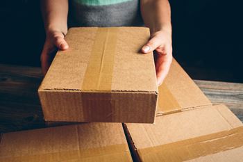 Brown cardboard package
