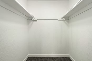 Built-in shelving in closet