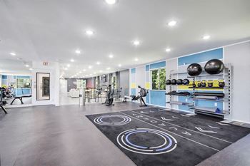 State of the art fitness center with ample cardio machines