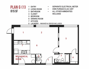 Mitchell apartment for rent - a floor plan of a house with a bedroom and a bathroom