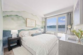 Yonkers apartment for rent - Bedroom with Large Bed at Hudson Piers, New York, 10701