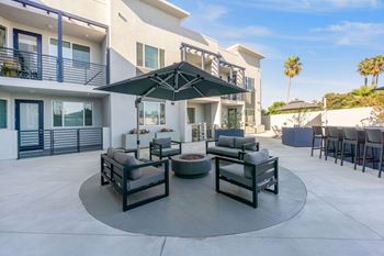 Rooftop shaded patio