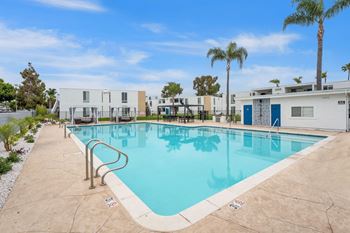 Relaxing pool area with sundeck