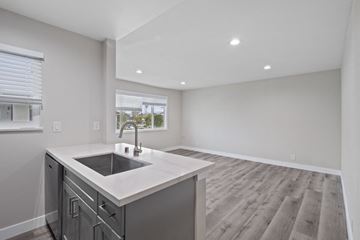 Costa Mesa apartment for rent - the kitchen is open to the living room and dining room