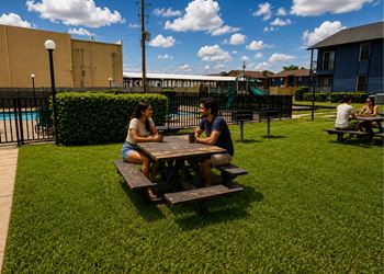 Picnic tables & barbeque grilling stations