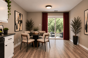Jacksonville apartment for rent - A dining room with a table and chairs.