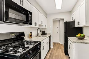 Silver Spring apartment for rent - Virtually staged white kitchen